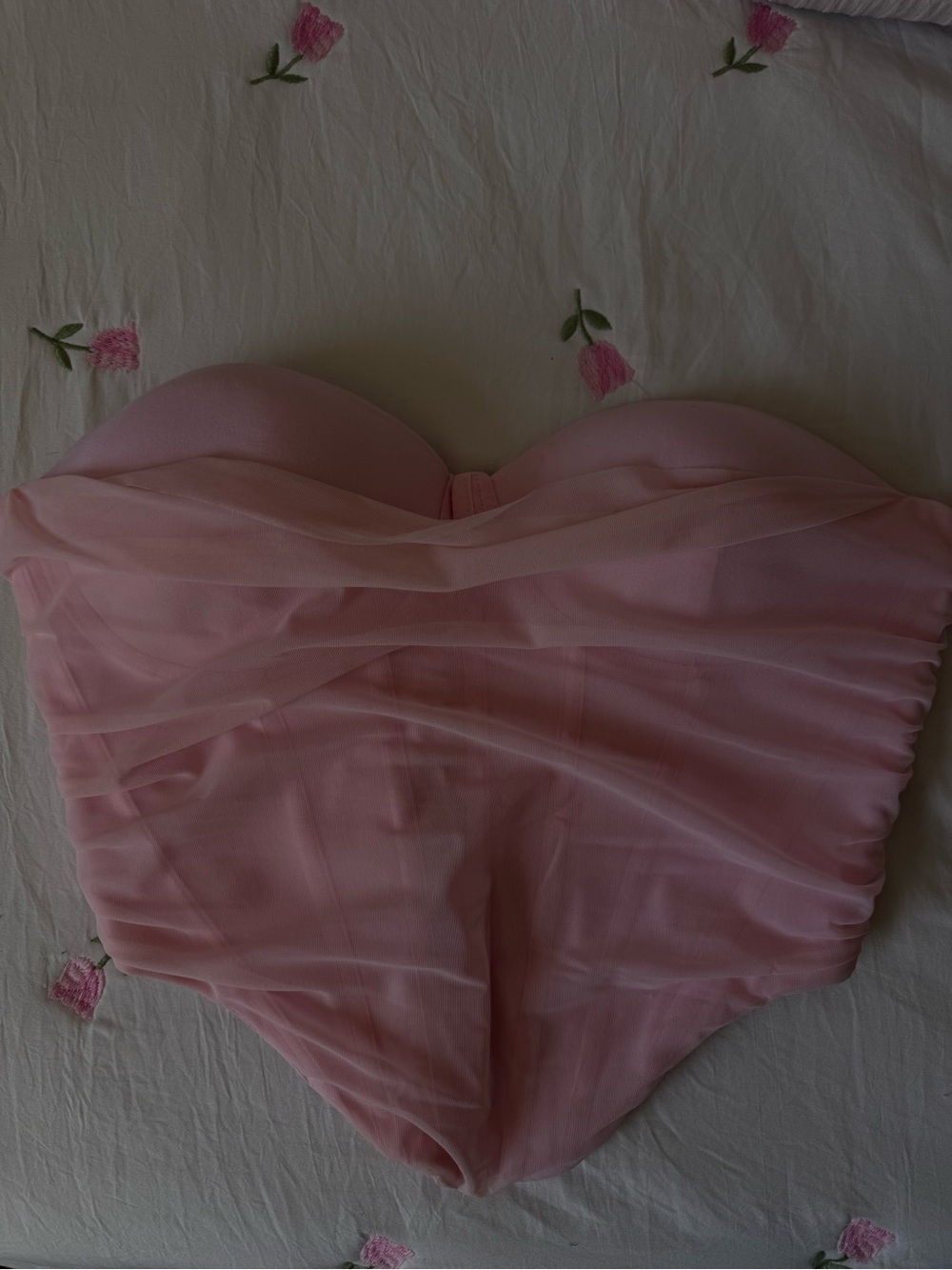 Strapless Pink Sweetheart Bodysuit